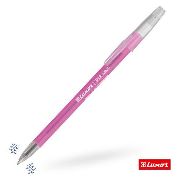 Luxor Stick Neon Ball Point Pen 1Pc Pink