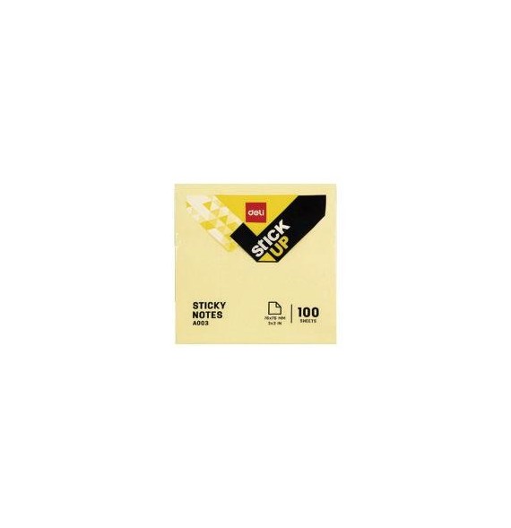 Deli Stick-Up Sticky Notes 100Sh/3x3 1Pck