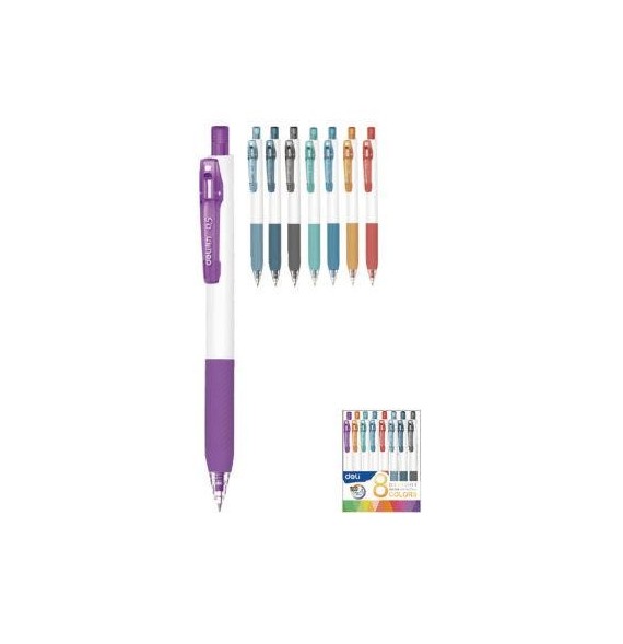 Deli Delight Gel Pen Asst 8Pc*1Pck